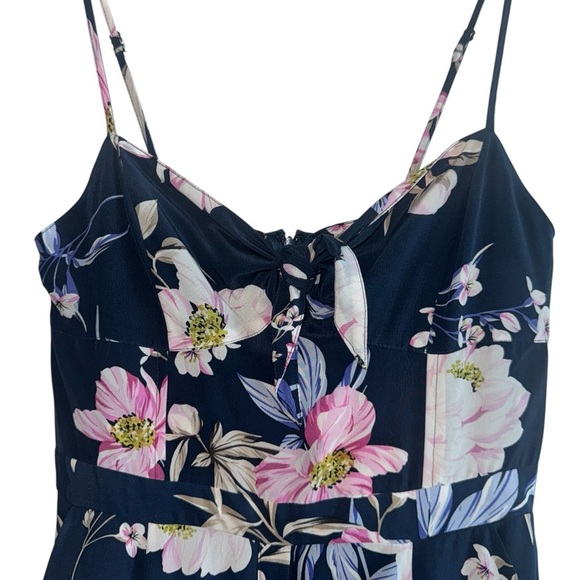 YUMI KIM Pretty Woman Silk Midi Dress in Secret Admirer Navy Blue Floral Small - Picture 6 of 10